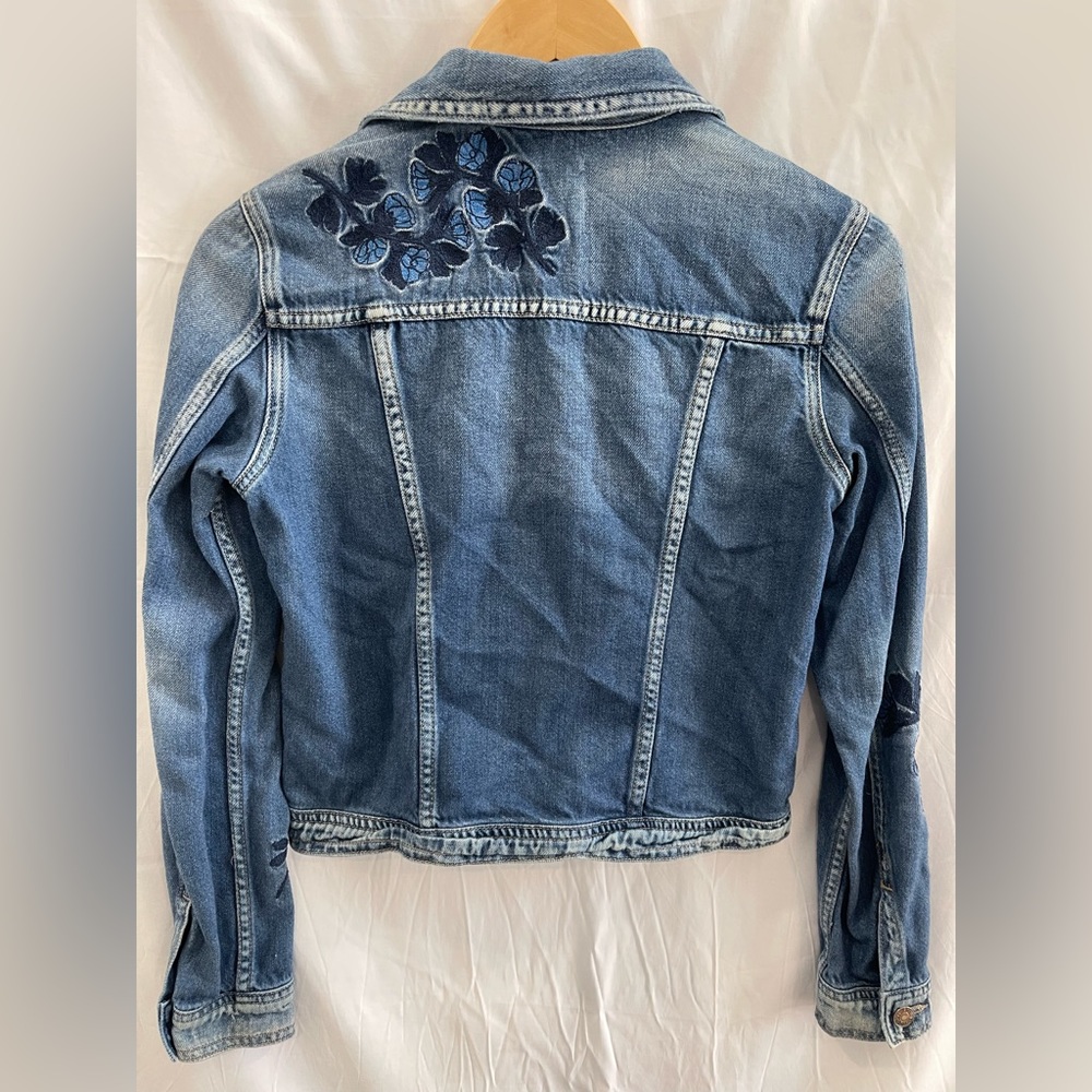 Hidden floral jean jacket